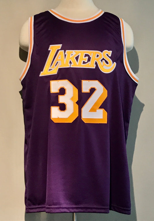 Magic Johnson Autographed Lakers Jersey (AJ Sports Certified)