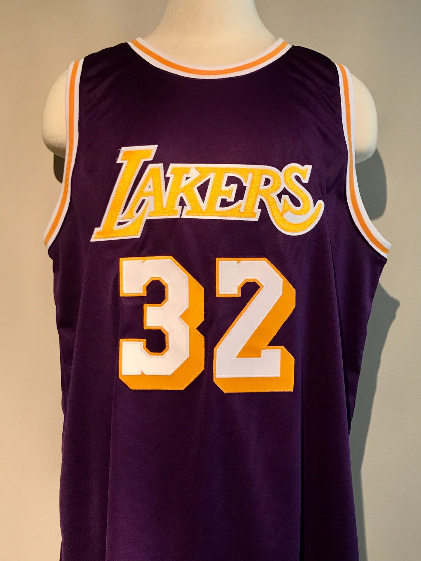 Magic Johnson Autographed Lakers Jersey (AJ Sports Certified)