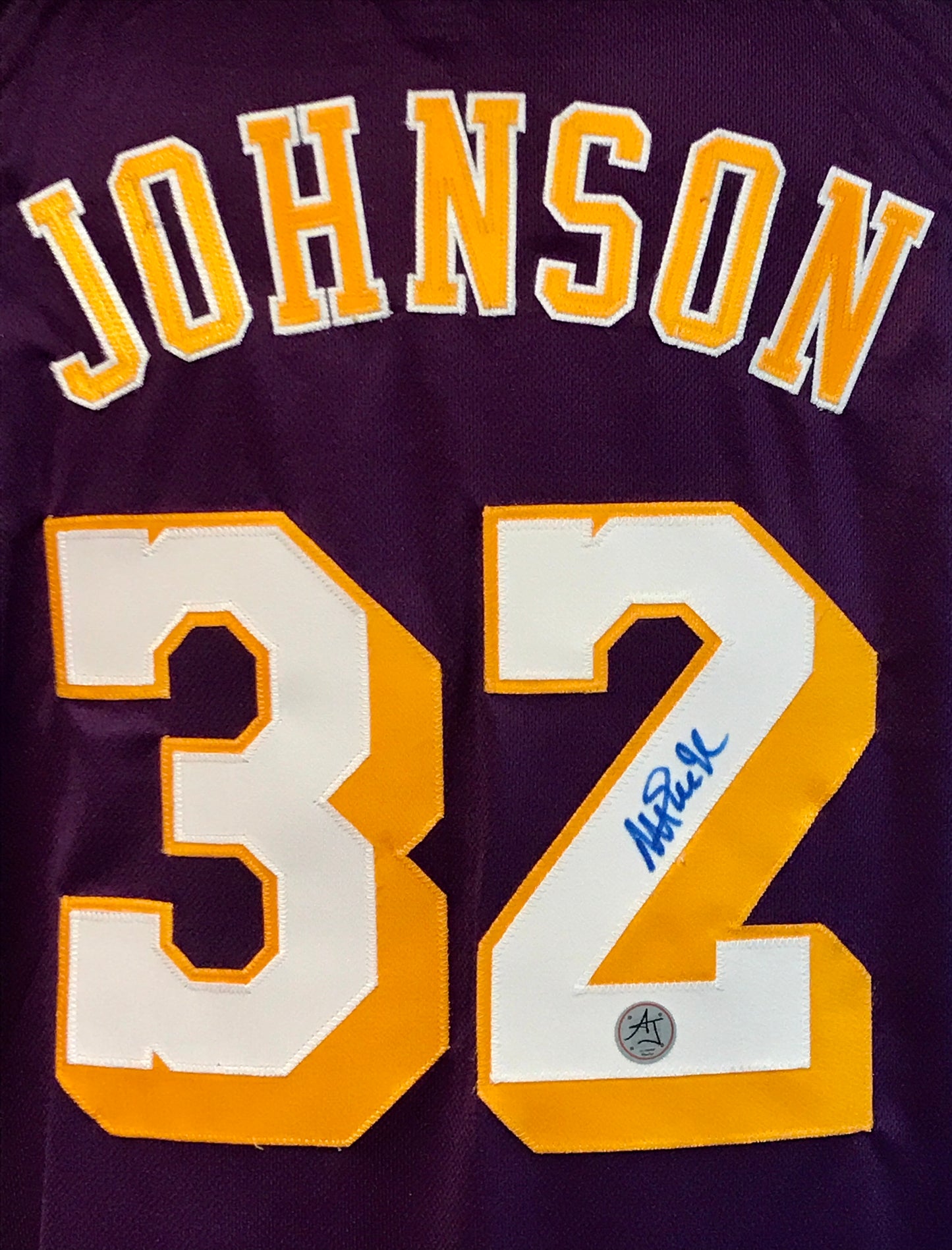 Magic Johnson Autographed Lakers Jersey (AJ Sports Certified)